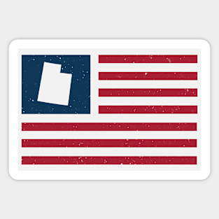 Vintage Utah USA Flag // Retro American Flag Stars and Stripes Magnet